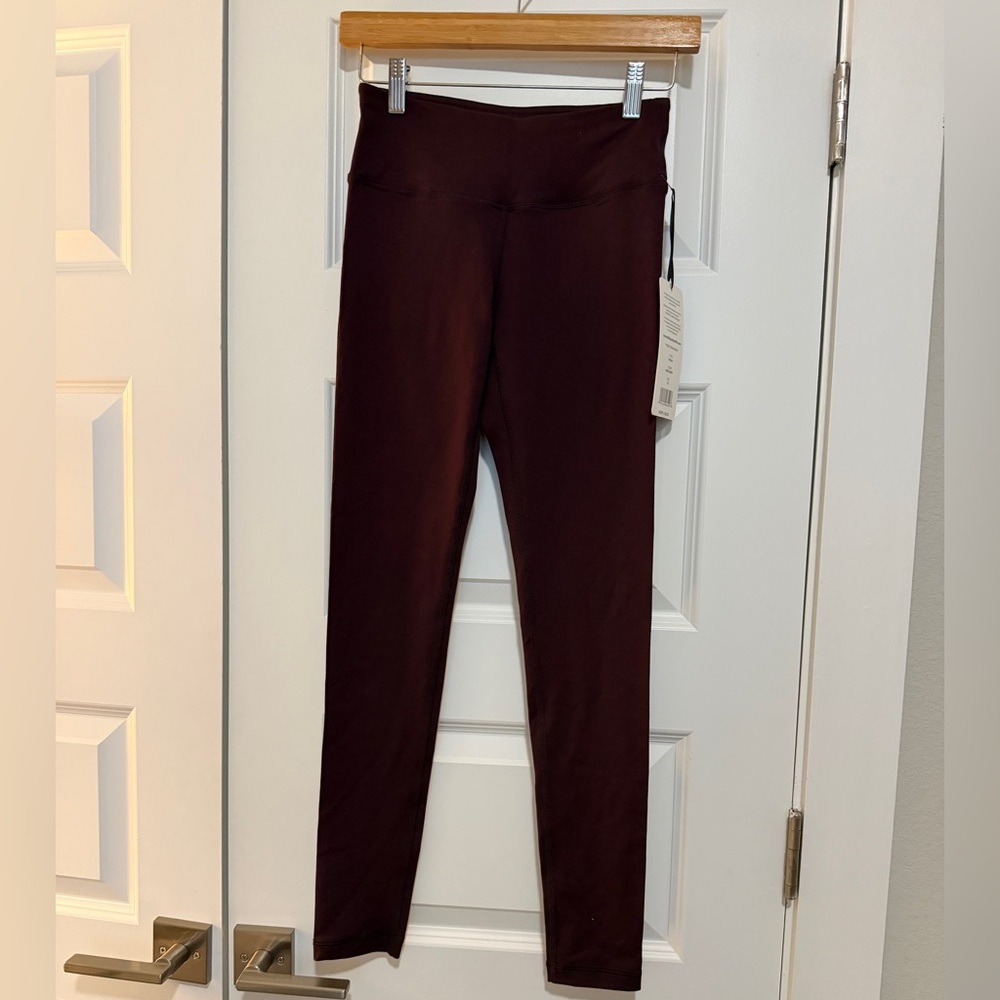 90 Degree Maroon Dark Cherry Performance Leggings NWT sz‎ XS